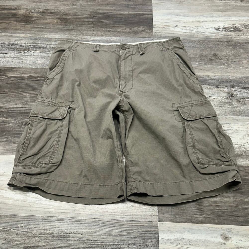 Vintage Polo Jeans Co Tan‎ Mens 38 Ripstop Outdoor Paratrooper Cargo Shorts EUC